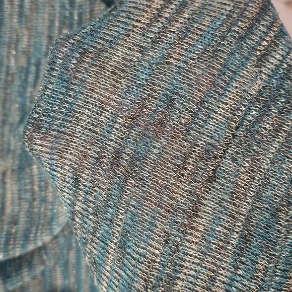 89th & Madison Blue Cowl Neck Lightweight Sweater with 3/4 Sleeves (#16) - Picture 3 of 7